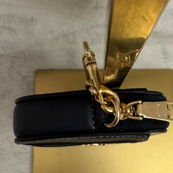 Coach Signature Canvas Cherry Print Zip Wallet Goldtone Chain with clip. ID slot - Picture 6 of 12